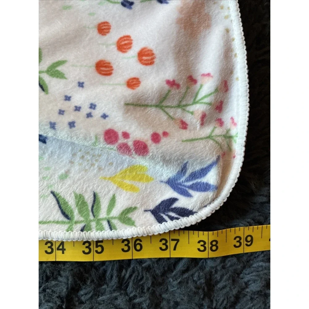 Cloud Island Wild Flower Floral Pink Sherpa Baby Blanket Security Lovey